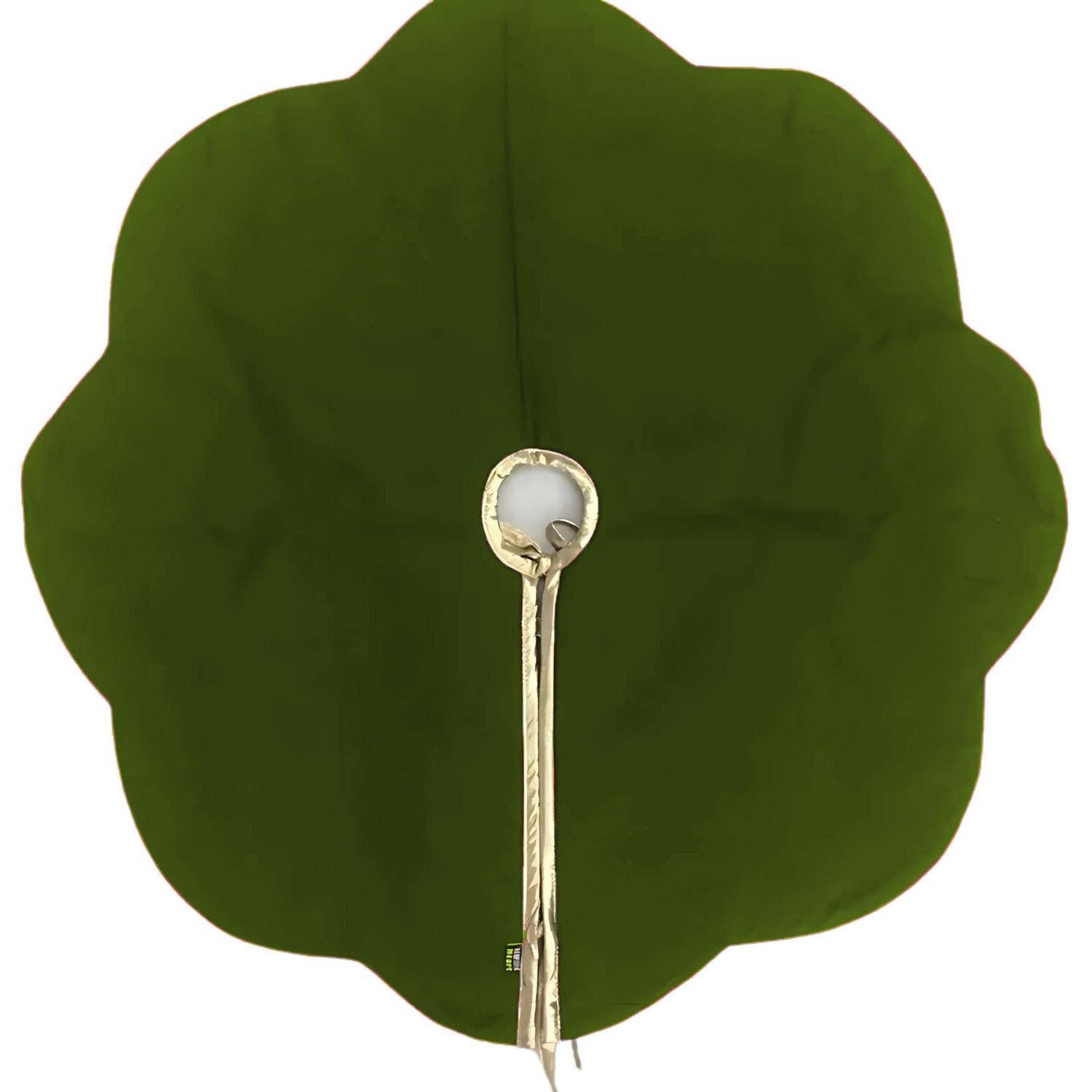 Christmas Tree Skirt Handcrafted Scallop Design ,Elegant Green Velvet  with Gold Trim Double Layer by HOME HEART Brands(Made in India)