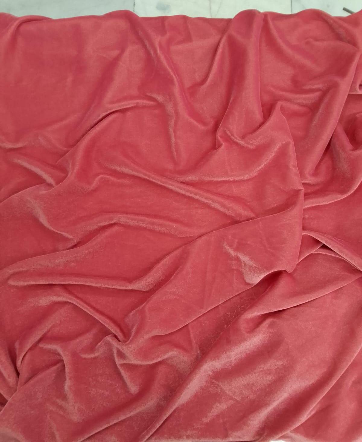Fabric Rose Pink color micro velvet soft fabric 42” wide choose your yard meter in cut collection by HOME HEART Brands (Made in India)