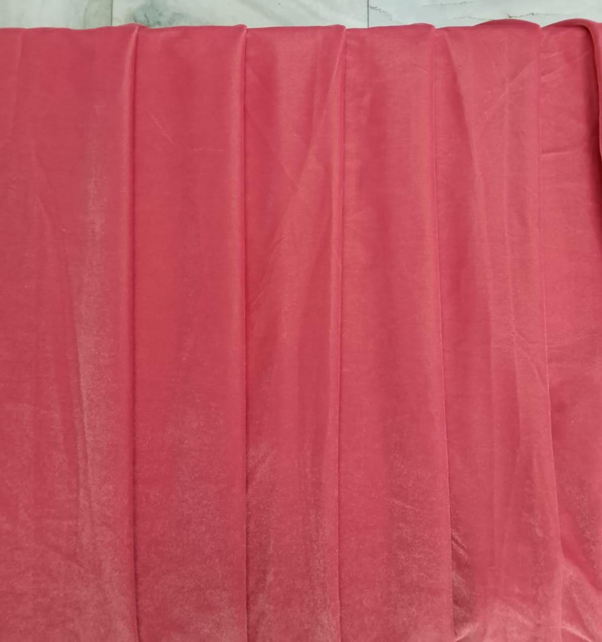 Fabric Rose Pink color micro velvet soft fabric 42” wide choose your yard meter in cut collection by HOME HEART Brands (Made in India)