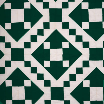 Wall hanging hand quilted quilt, Sofa Throw, Table topper, Baby Quilt Evergreen Diamond Patchwork cotton quilt by HOME HEART Brands