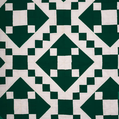 Wall hanging hand quilted quilt, Sofa Throw, Table topper, Baby Quilt Evergreen Diamond Patchwork cotton quilt by HOME HEART Brands