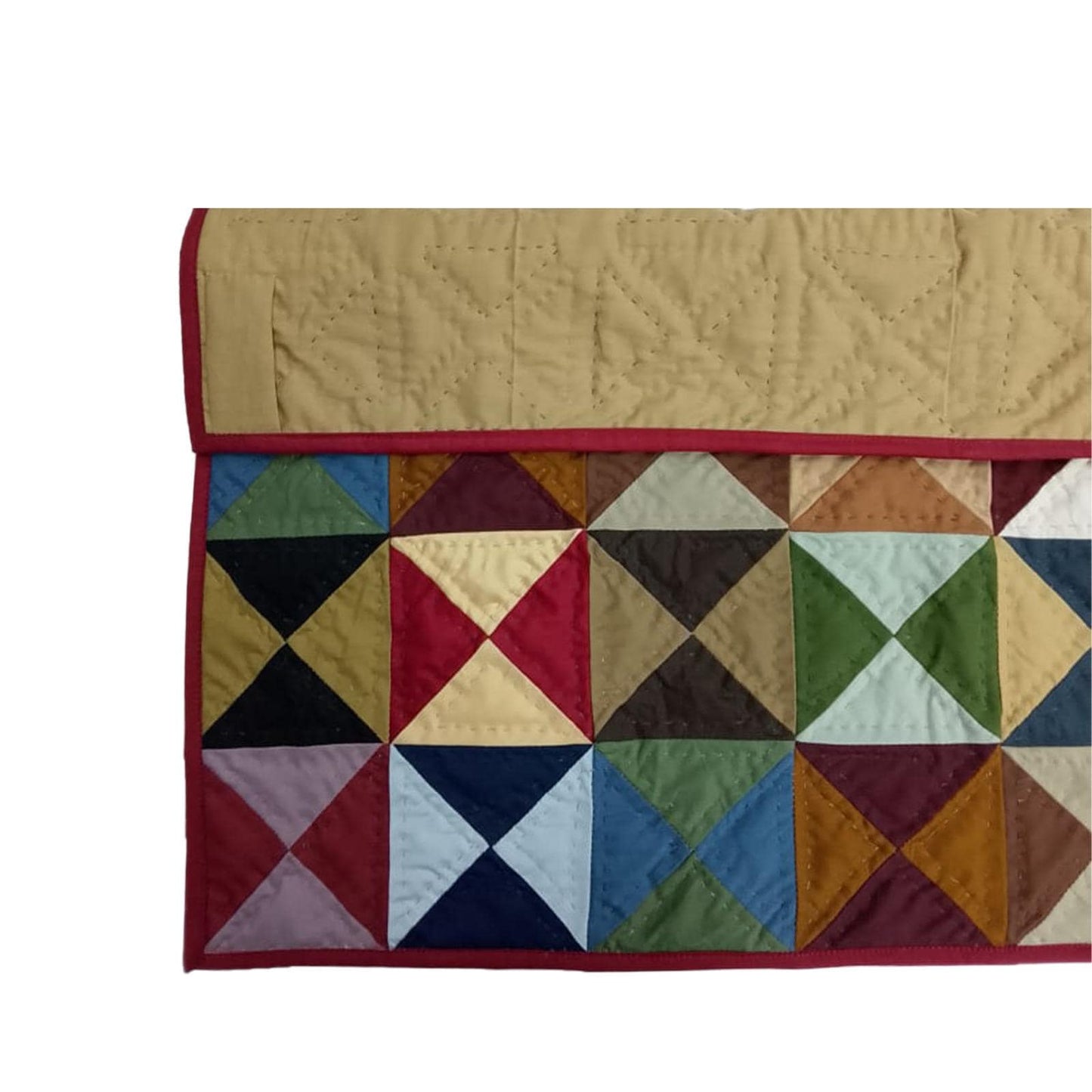 Wall hanging hand quilted quilt, wall hanging, Table topper, Patchwork | Country Farmhouse Quilt Decor | Primitive pinwheel Cotton Quilt