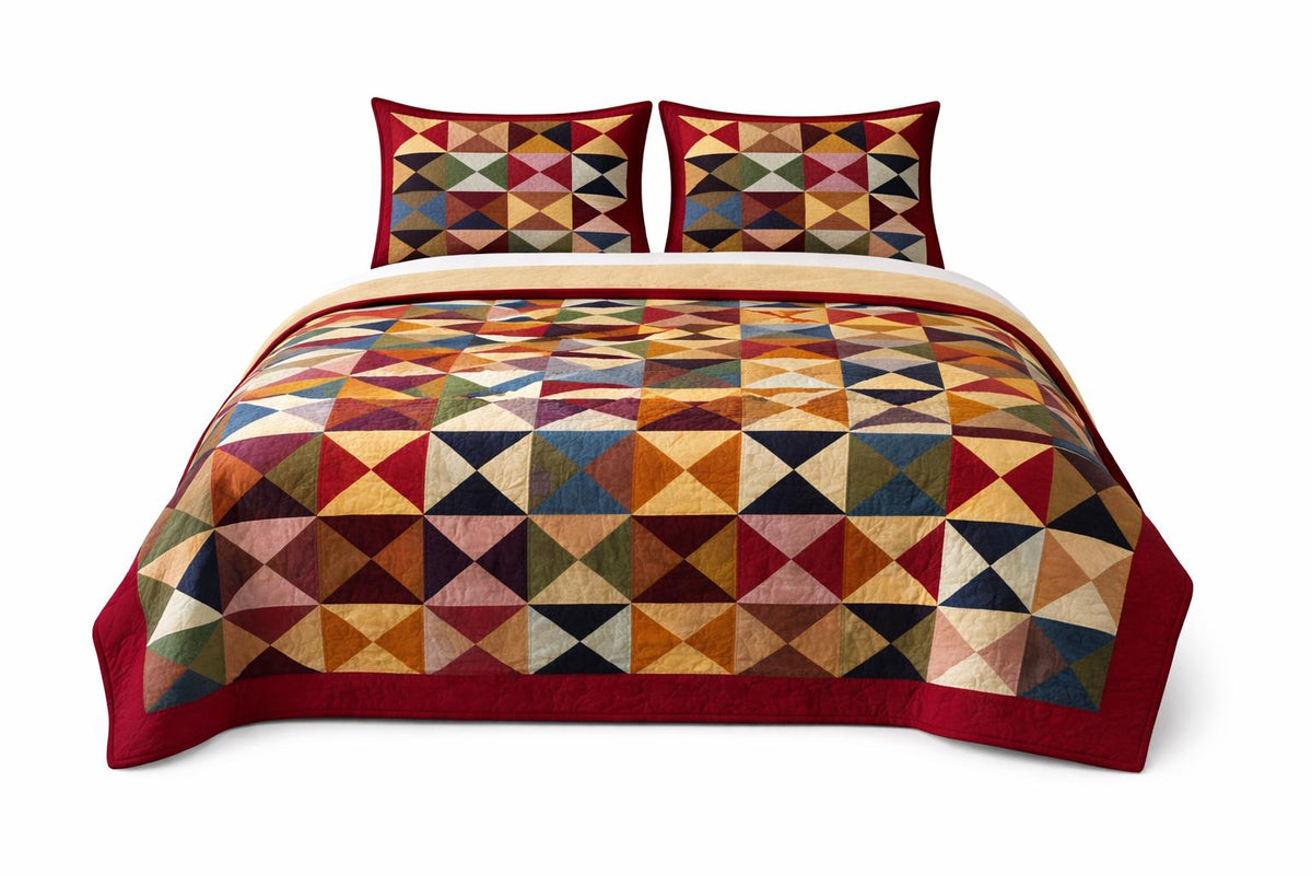 Made to order: Hand Quilted Patchwork Bedspread Quilt | Farmhouse quilt| King Queen Twin Custom Sizesby HOME HEART Brands(Made in India)