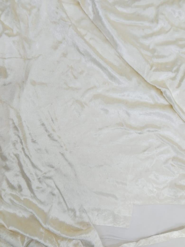Fabric rayon Velvet Soft Luxe Finish  Elegant 42” wide yard meter in cut collection by HOME HEART Brands (Made in India)