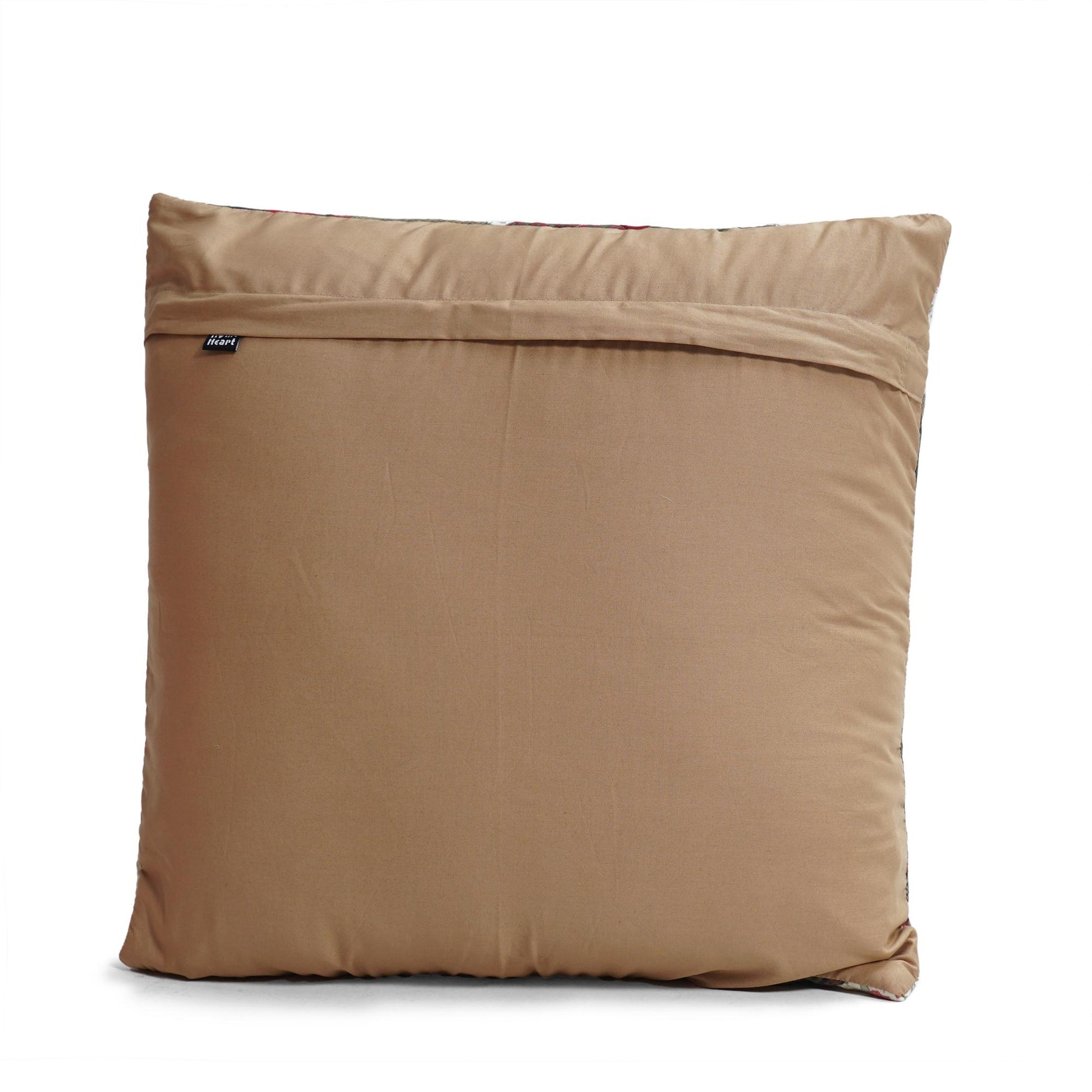 Hand made hand quilted patchwork pillow cover, cushion cover, throw pillow calico Dresden Plate Cushion by HOME HEART Brands(made in India)