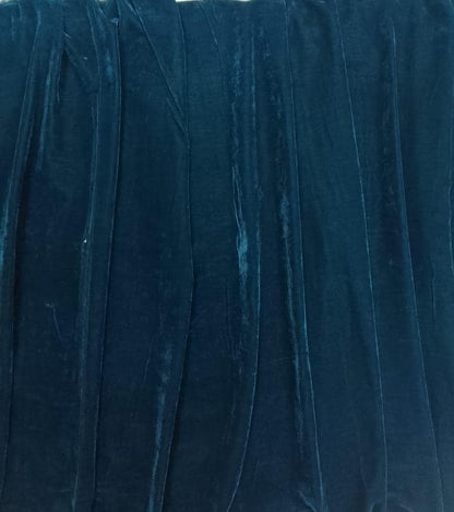 Velvet soft fabric 42” wide  Midnight Teal choose your yard meter in cut collection by HOME HEART Brands (Made in India)