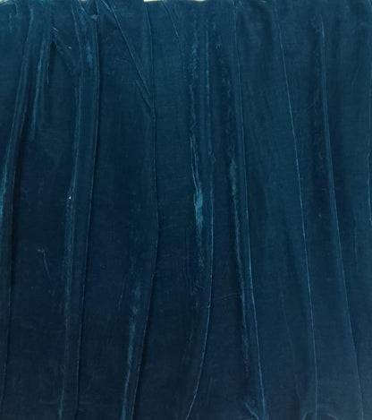 Velvet soft fabric 42” wide Midnight Teal choose your yard meter in cut collection by HOME HEART Brands (Made in India)