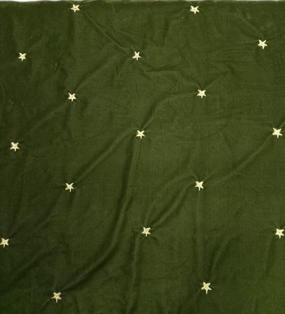 Fabric micro velvet crafted gold star embroidered  soft fabric 42” wide choose your yard collection by HOME HEART Brands (Made in India)