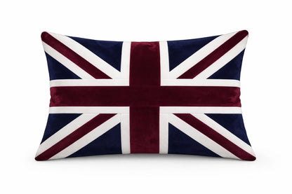 Velvet Union Jack pillow cover, cushion cover, three layered pillow not included micro velvet fabric by HOME HEART Brands(made in India)