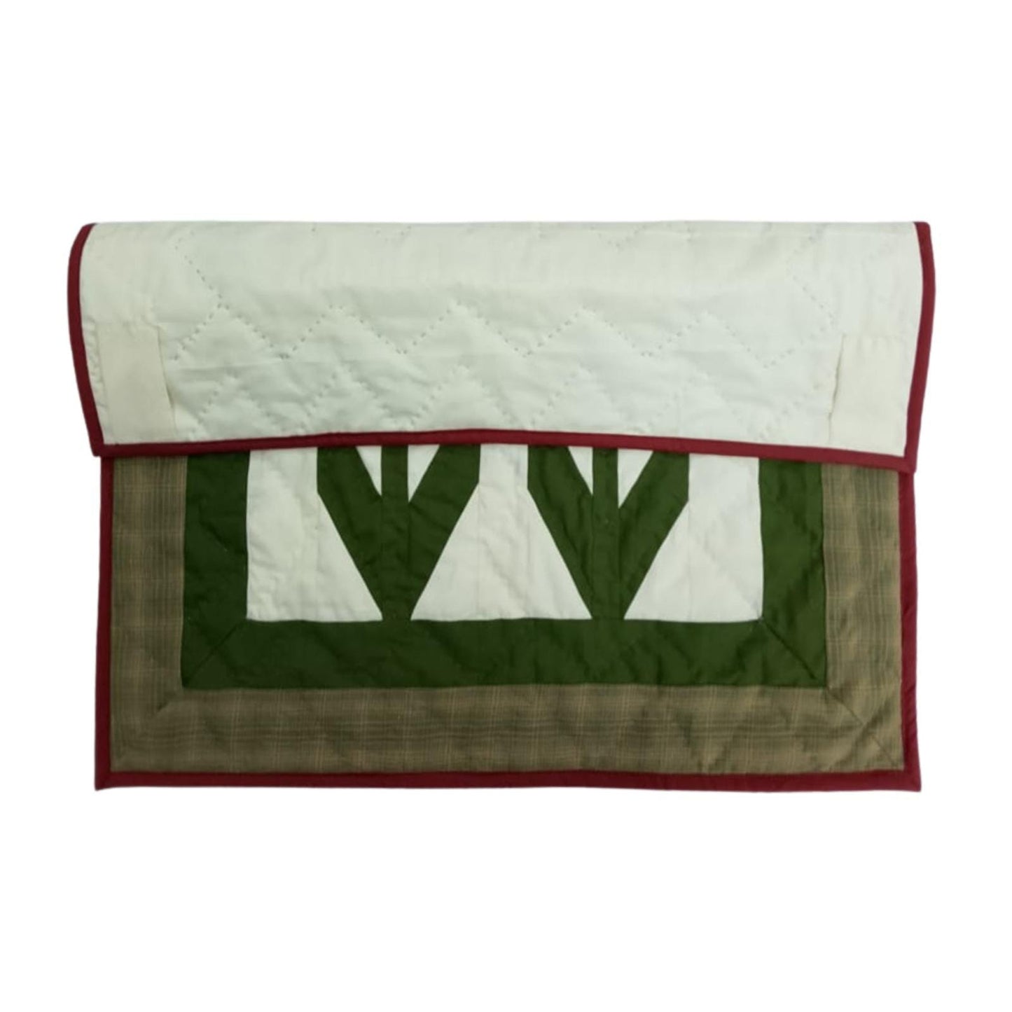 COUNTRY TULIP Hand made Hand quilted Mini wall hanging, small quilt, Table Topper calico cotton fabric  by Home Heart brands (Made in India)