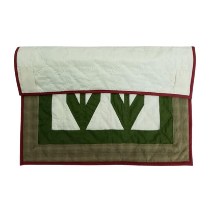 COUNTRY TULIP Hand made Hand quilted Mini wall hanging, small quilt, Table Topper calico cotton fabric  by Home Heart brands (Made in India)