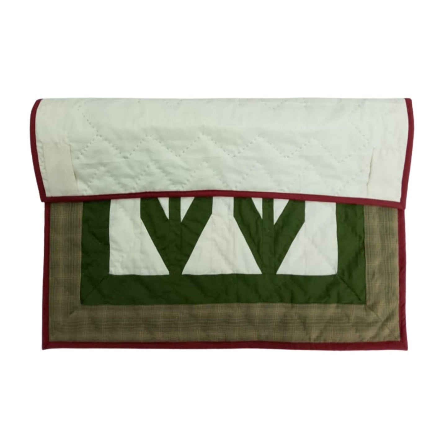 COUNTRY TULIP Hand made Hand quilted Mini wall hanging, small quilt, Table Topper calico cotton fabric  by Home Heart brands (Made in India)