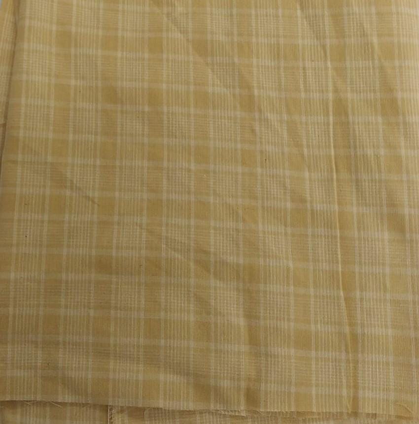 Fabric soft cotton beige plaid home spun Fabric choose your yard in cut collection by HOME HEART Brands (Made in India)