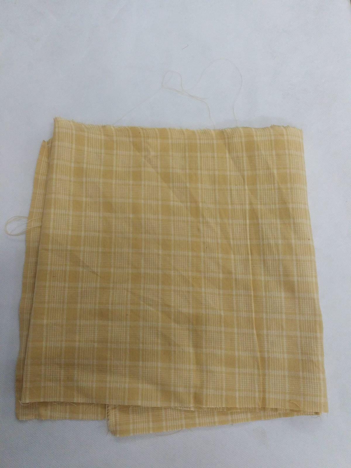 Fabric soft cotton beige plaid home spun Fabric choose your yard in cut collection by HOME HEART Brands (Made in India)