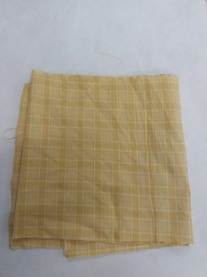 Fabric soft cotton beige plaid home spun Fabric choose your yard in cut collection by HOME HEART Brands (Made in India)
