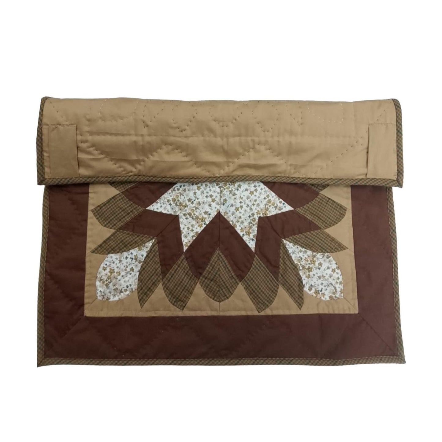 COUNTRY STARBURST Hand made Hand quilted Mini wall hanging, small quilt, Table Topper cotton fabric by Home Heart brands (Made in India)