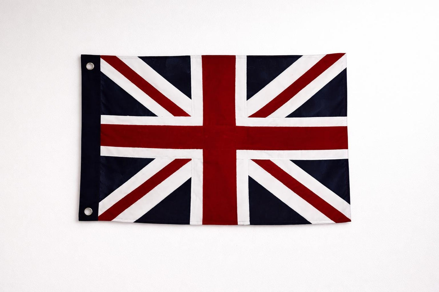 Luxury Micro Velvet Union Jack Patchwork Flag with Eyelets Handmade Wall Flag 14"x19" Union jack flag by Home Heart brands (Made in India)