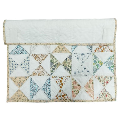 Wall hanging  hand quilted quilt, Table topper, Patchwork | Floral Decor | Primitive pinwheel Cotton Quilt