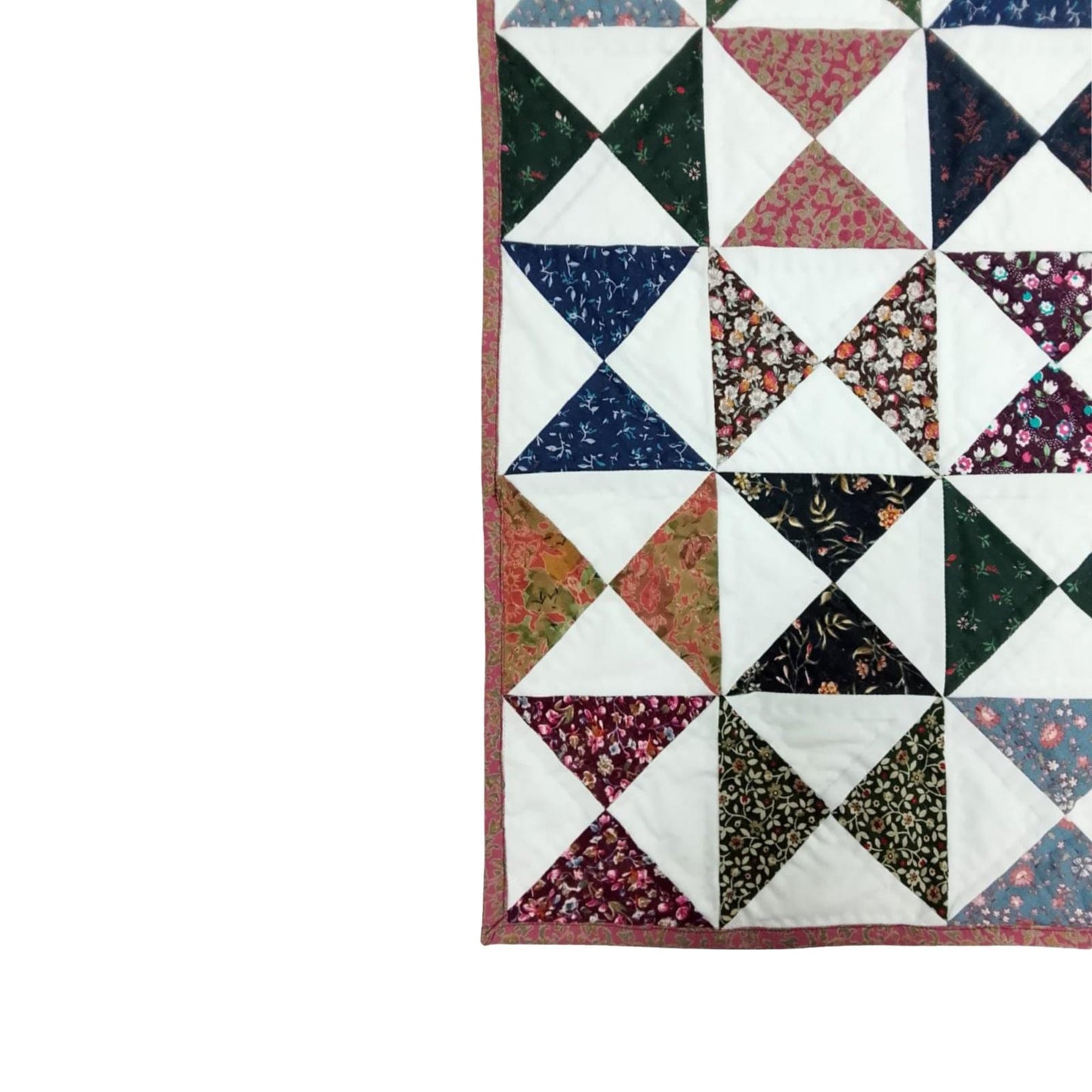 Wall hanging  hand quilted quilt, wall hanging, Table topper, Patchwork | Floral Quilt Decor | pinwheel Cotton Quilt