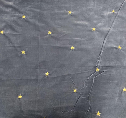 Fabric micro velvet crafted gold star embroidered soft fabric 42” wide choose your yard collection by HOME HEART Brands (Made in India)