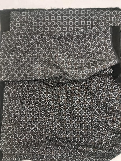 Star Embroidered black Velvet Fabric Luxury geometric design Upholstery  Fabric for Sofa Cushion by Home Heart Brands INDIA