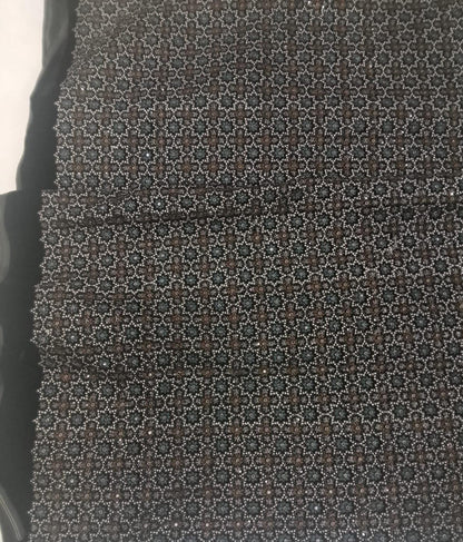 Star Embroidered black Velvet Fabric Luxury geometric design Upholstery  Fabric for Sofa Cushion by Home Heart Brands INDIA