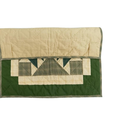 Wall hanging  hand quilted quilt, Table topper, Patchwork | Primitive flying geese Patchwork Farmhouse Quilt Decor | Primitive Cotton Quilt