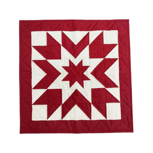 Wall hanging  hand quilted quilt, Table topper, Patchwork | Primitive barn quilt Patchwork Farmhouse Quilt Decor | Primitive Cotton Quilt