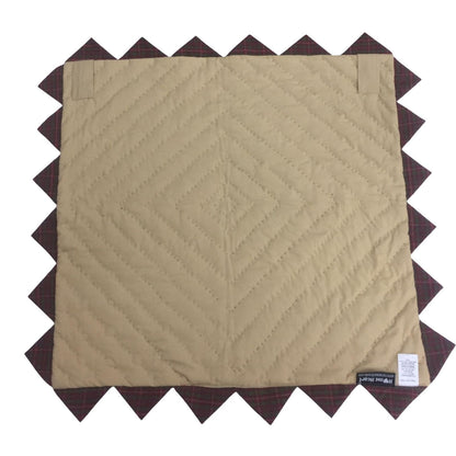 Hand made Hand quilted Throw Quilt, Table Topper  sunrise autumn plaid calico zig zag quilt by Home Heart brands (Made in India)