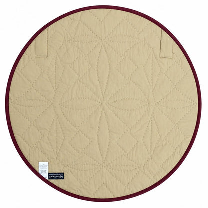 Hand made Hand quilted  round Table Topper Spinning Star quilt by Home Heart brands (Made in India)