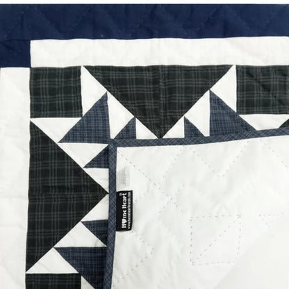 Wall hanging  hand quilted quilt, Table topper, Patchwork | Primitive flying geese Patchwork Farmhouse Quilt Decor | Primitive Cotton Quilt