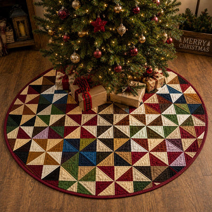 Primitive Pinwheel Hand Quilted Round Table Topper, Farmhouse Patchwork Table Mat, Country Rustic Quilt Centerpiece, Primitive Home Decor