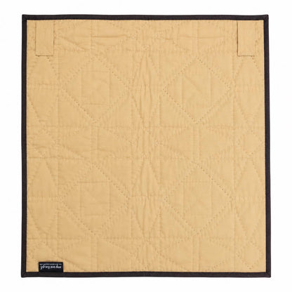 Primitive Patchwork Star Quilted Square Table Topper, Tree Mat , Wall Hanging Farmhouse Geometric Decor by Home Heart Brands (Made in India)