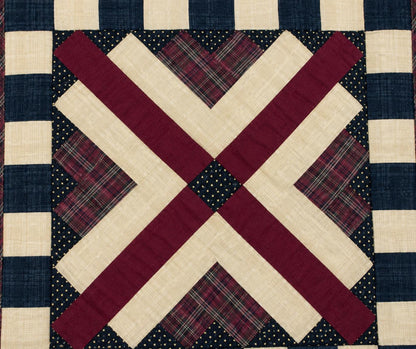 Table runner hand quilted, patchwork, Table Toppers Calico country American flag Patchwork Table runner by HOME HEART Brands(made in INDIA)