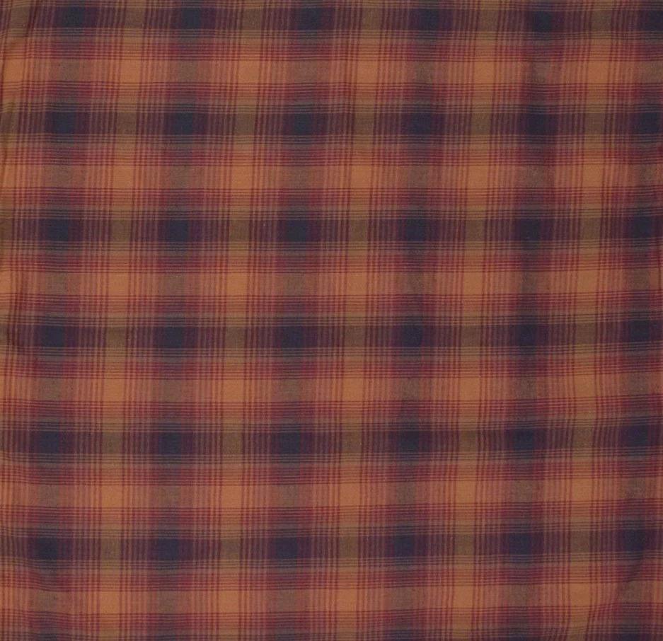 Burnt Rust Plaid Window Valance 17"x73" , Farmhouse Country Curtain Topper, Kitchen Window Treatment by HOME HEART BRANDS (Made in India)