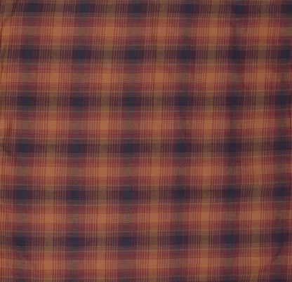 Burnt Rust Plaid Window Valance 17"x73" , Farmhouse Country Curtain Topper, Kitchen Window Treatment by HOME HEART BRANDS (Made in India)