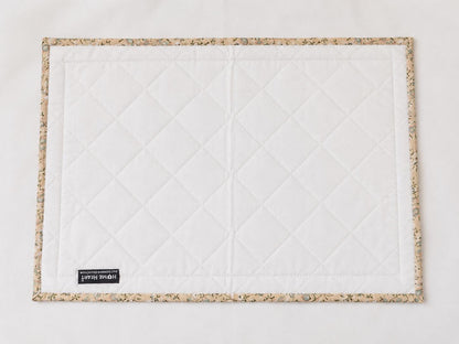 Vintage Calico Floral Quilted Placemats, Patchwork Farmhouse Table Mats, Country Cottage Dining Decor by HOME HEART Brands (Made in India)”