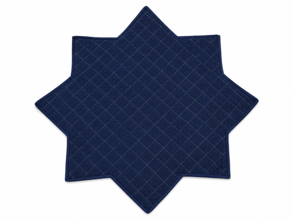 Patriotic Star Table Topper, Americana Quilted Farmhouse Centerpiece, USA Flag Country Table Décor by Home Heart Brands ( Made in India)
