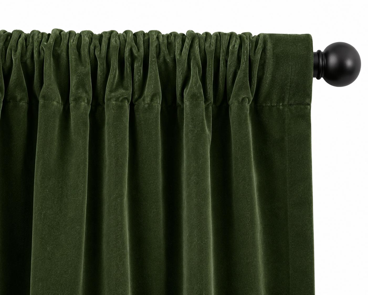 Luxury olive green Velvet Rod Pocket Window Valance Curtain Valance Farmhouse Velvet Kitchen Window Treatment Home Heart Collection
