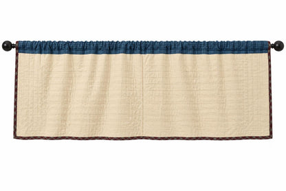 Primitive Americana Flag Patchwork Window Valance – Rustic Country Farmhouse Curtain Topper 73"x17" by Home Heart Brands