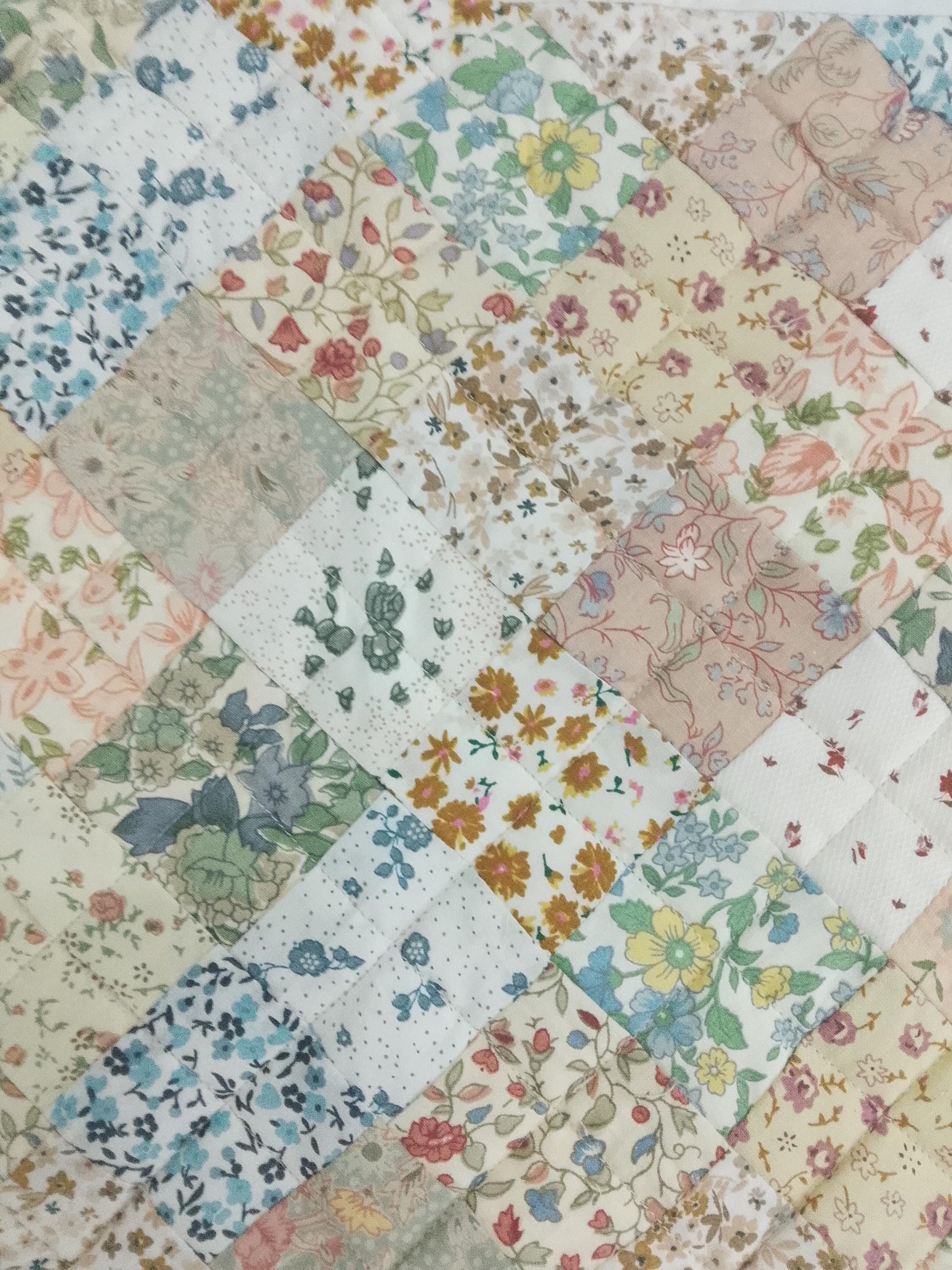 Vintage Calico Floral Quilted Placemats, Patchwork Farmhouse Table Mats, Country Cottage Dining Decor by HOME HEART Brands (Made in India)”