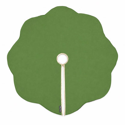 Elegant Floral Velvet Christmas Tree Skirt, Scalloped Tree Skirt with Champagne Trim, Luxury Holiday Tree Decor by HOME HEART Brands