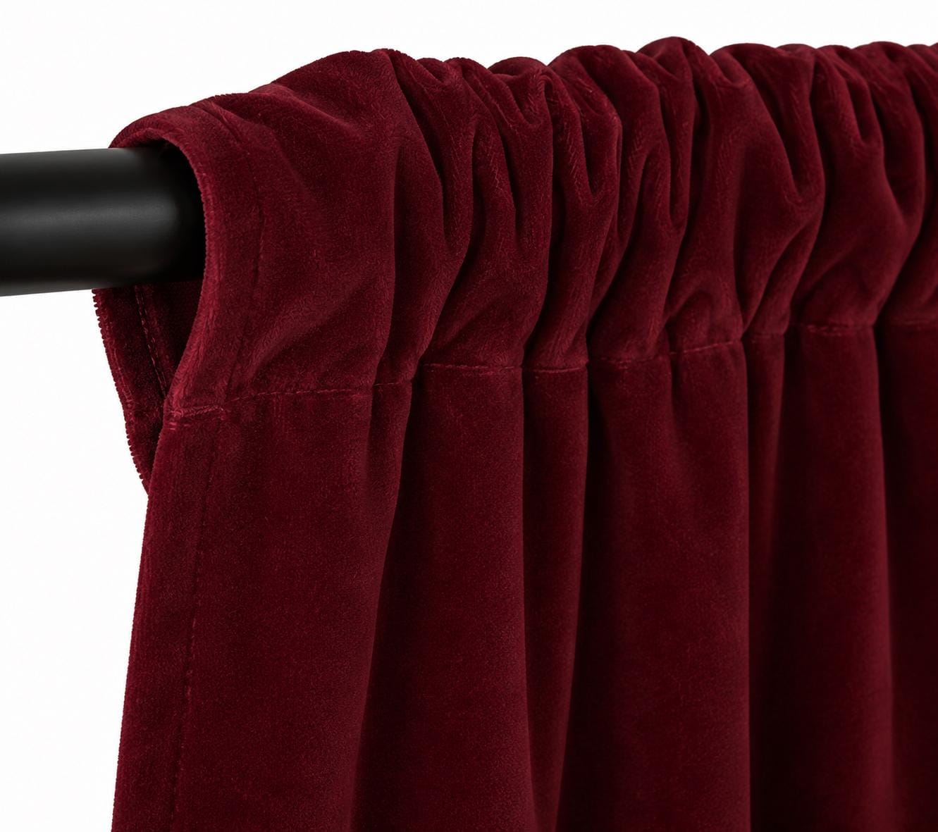 Luxury Burgundy Velvet Rod Pocket Window Valance Custom Size Curtain Valance Farmhouse Velvet Kitchen Window Treatment Home Heart Collection