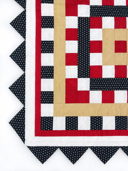 Patriotic Star Table Topper Primitive Farmhouse Wall Hanging Americana Country Decor zig zag quilt by Home Heart brands (Made in India)