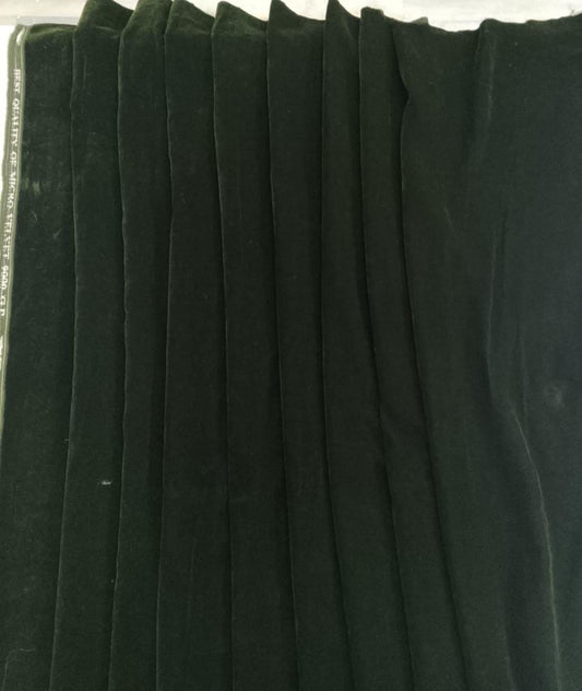 Dark Hunter Deep Forest Green Velvet Fabric 42" wide by HOME HEART Brands Plush Velvet for Upholstery Holiday Decor Tree Skirts & Sewing