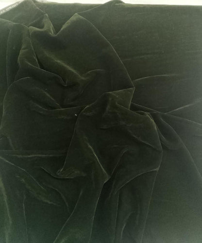 Dark Hunter Deep Forest Green Velvet Fabric 42" wide by HOME HEART Brands Plush Velvet for Upholstery Holiday Decor Tree Skirts & Sewing