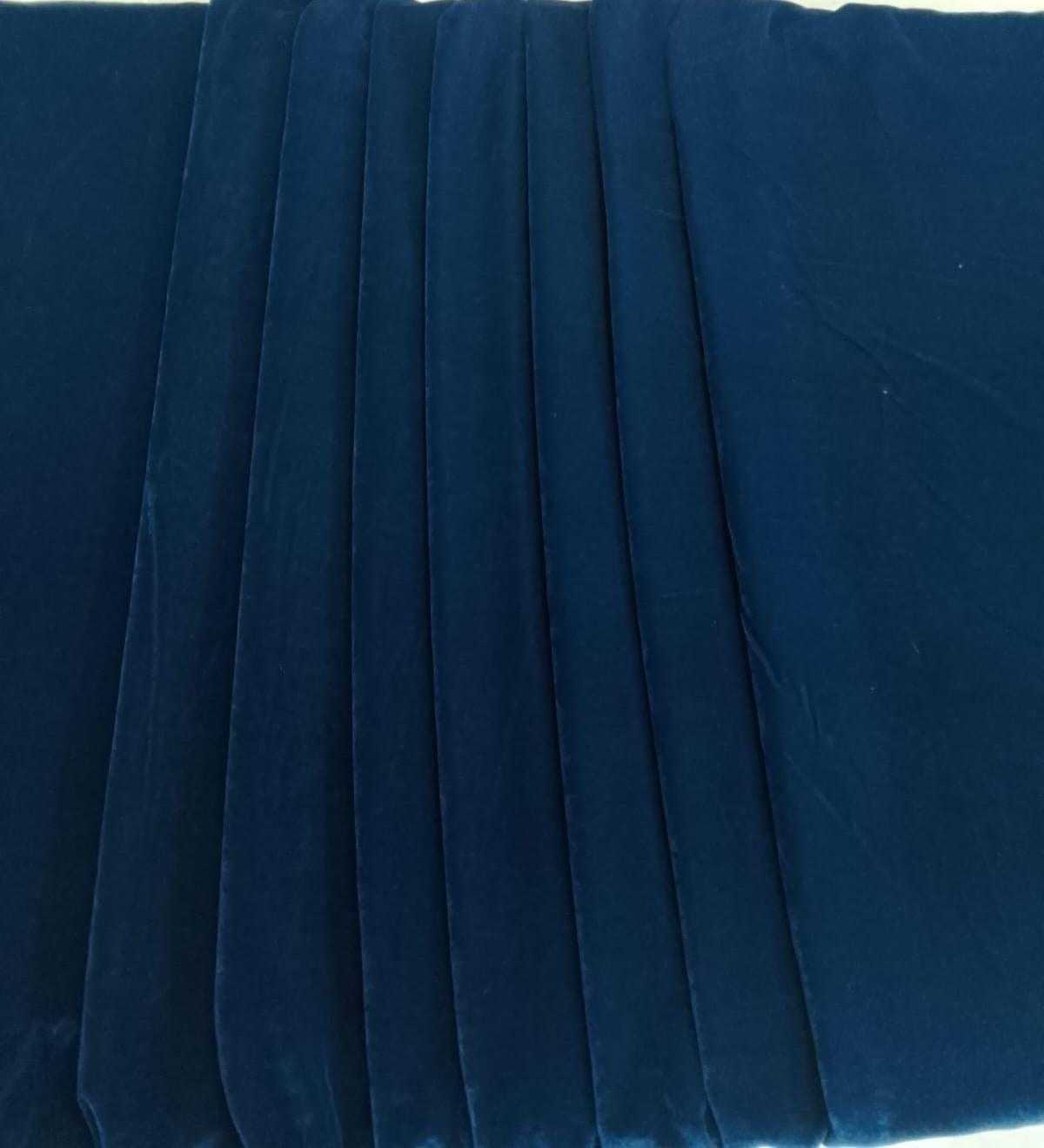 Royal Sapphire Blue Velvet Fabric by the Yard, Luxury Upholstery & Craft Velvet, 42" Wide, by HOME HEART Brands (Made in India)