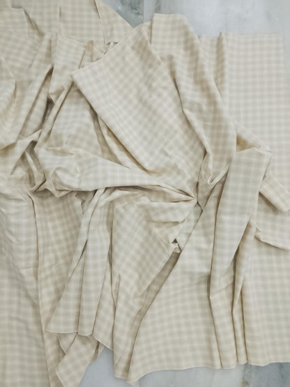 Quilt Fabric soft cotton khaki beige wheaten plaid home spun Fabric choose your yard in cut collection by HOME HEART Brands (Made in India)