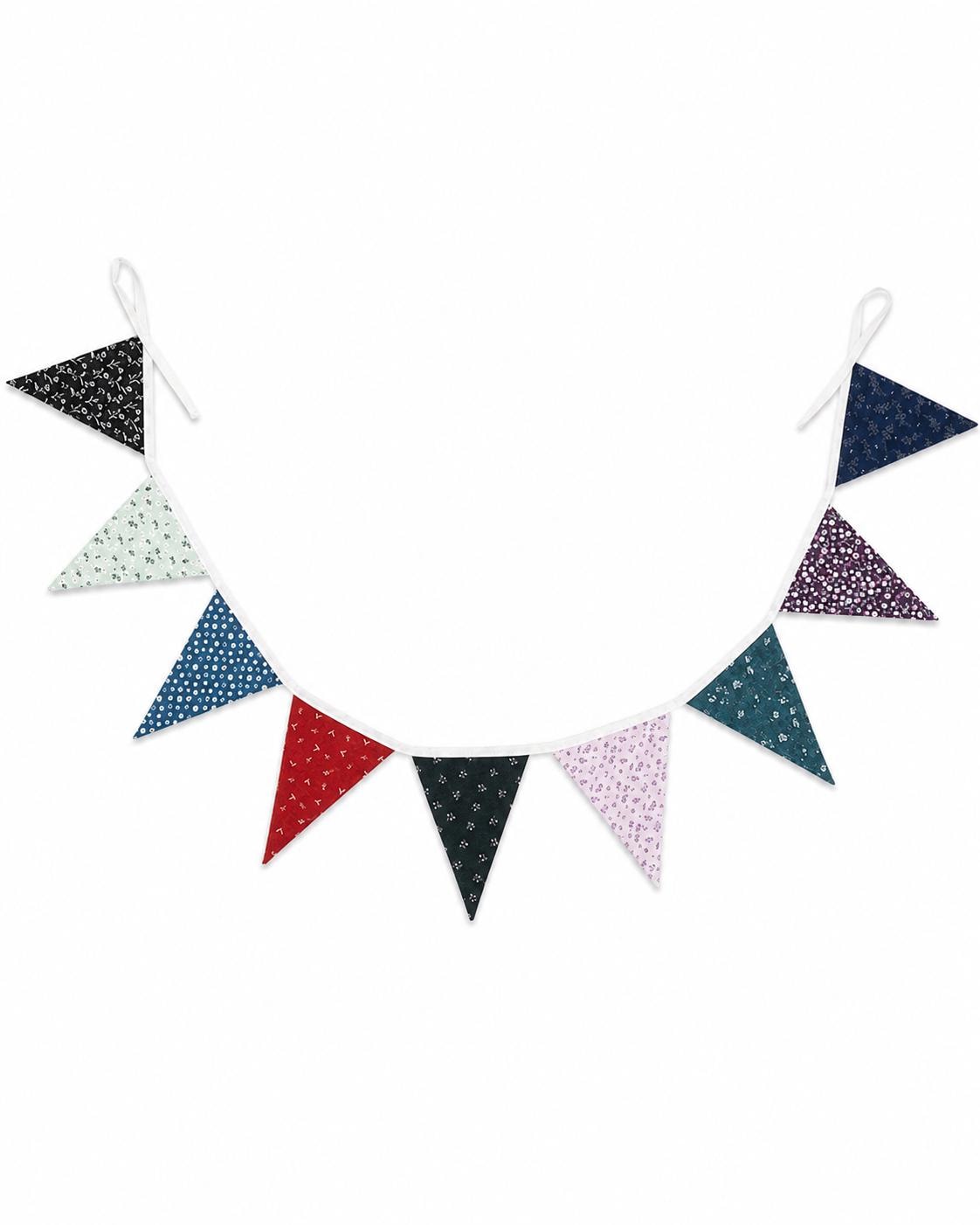 Floral Reversible Bunting Banner | Handmade Pennant Garland | 48", 72" & 96" Lengths | Cottage Decor by HOME HEART Brands (Made in India)