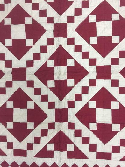 Diamond Chain Quilt Wall Hanging | Handmade Cotton Patchwork | Farmhouse Wall Decor | Baby Quilt | Throw Blanket by HOME HEART Brands
